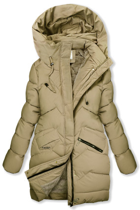 Mädchen Extra Warme Winterjacke Beige