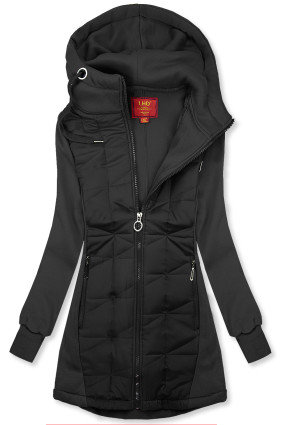 Sweatjacke mit Reißverschluss Schwarz