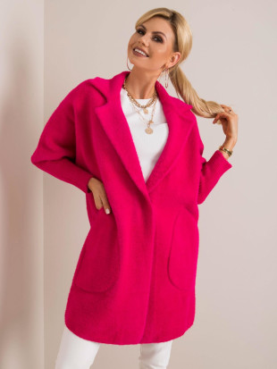 Fuchsia Alpaka Fluffy Mantel