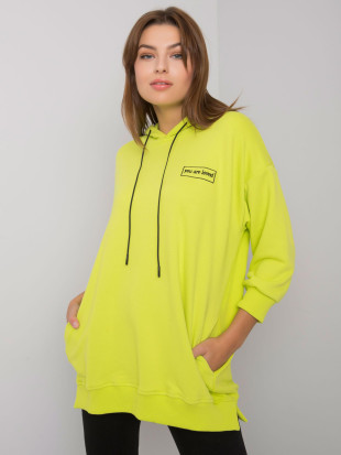Limettenfarbene Baumwolljacke mit Taschen