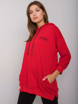 Rote Baumwolljacke mit Taschen