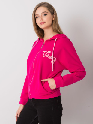 Rosa Kapuzenjacke mit Reißverschluss