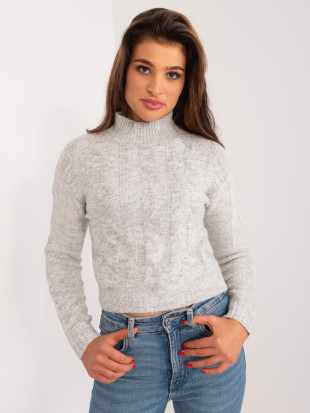 Grau Pullover mit langen Ärmeln