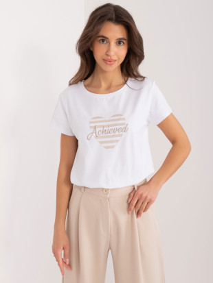 Weißes T-Shirt mit kurzen Ärmeln