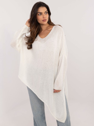 Eleganter ecru Pullover mit langen Ärmeln