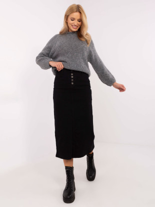 Stylische schwarze Midi-Rock