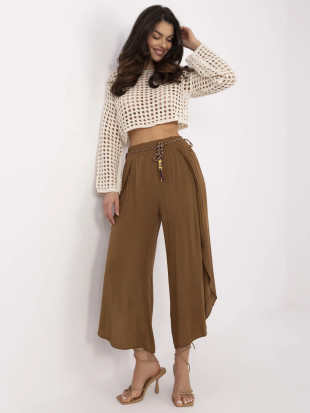 Beige Palazzo-Hosen