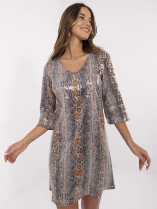 Elegantes beiges Cocktailkleid
