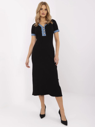 Elegantes Midi-Kleid mit kurzen Ärmeln