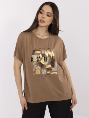 Stylische Bluse in hellem Braun