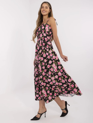 Blumen Midi Kleid mit Trägern