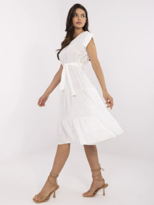 Ausgestellte Sommerkleid in Ecru
