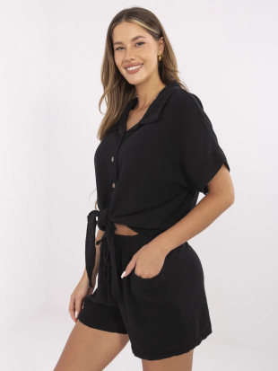 Schwarze bequeme Bluse
