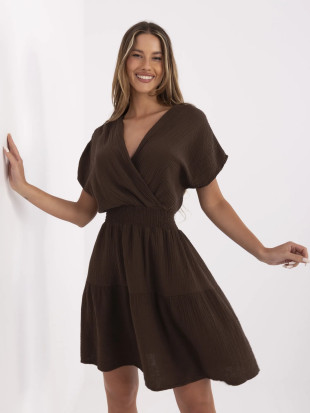 Ausgestellte Sommerkleid in Dunkelbraun