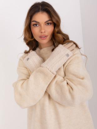Beige Handschuhe mit moderner Textur