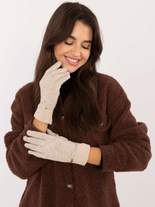 Beige Handschuhe mit warmer Fütterung