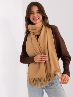 Brauner Damen Schal mit Fransen