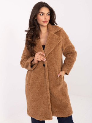 Eleganter Camel-Mantel mit Futter
