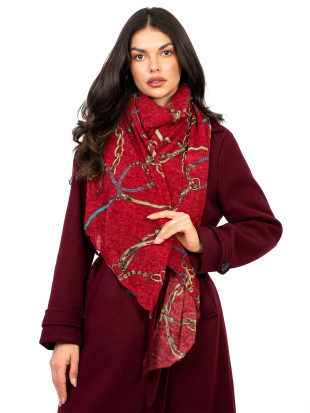 Rotes Tuch mit Print