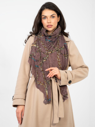 Lila Schal mit Print