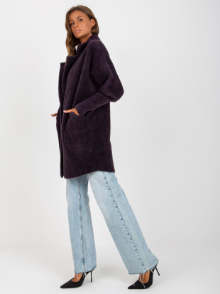 Übergangsmantel aus Alpaka und Wolle Violet
