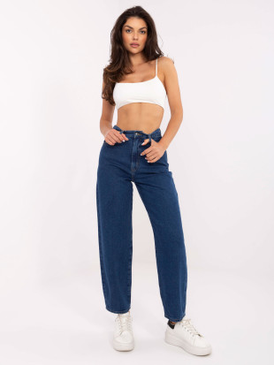 Stylische weite Jeans in Dunkelblau