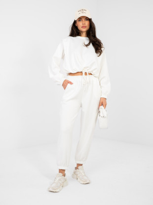 Damen-Set in Ecru mit Bindegürtel