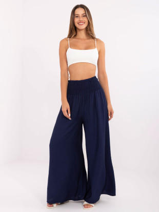 Elegante Palazzo-Hosen in Marineblau