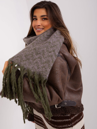 Damen Winter Schal in Khaki-Lila