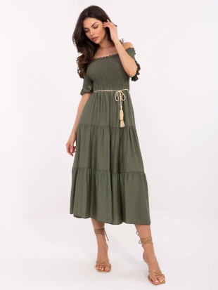 Elegantes Midi-Kleid mit Volants