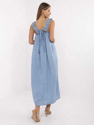 Oversize blaues Maxikleid