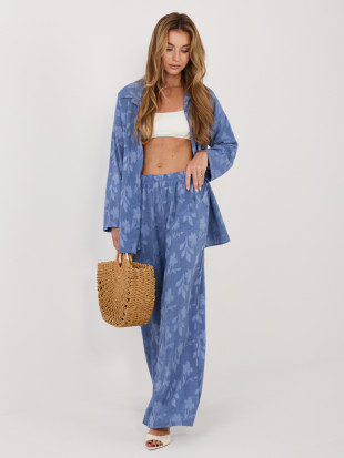 Damen-Komplettset in Blau mit Hemd und Hose