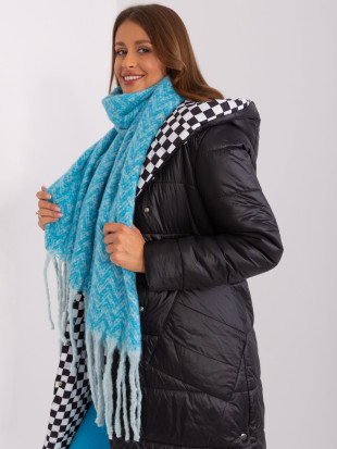 Blauer Damenstrickschal