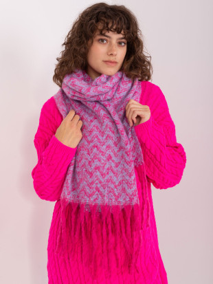 Rosa-blauer Damenstrickschal