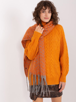 Grau-orange geometrischer Schal