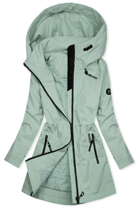 Damen Übergangsparka mit Kapuze – Mint