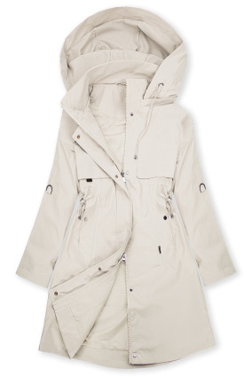 Parka für Frühling/Herbst Hellbeige