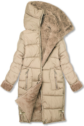 Damen Winterjacke zum Wenden Beige