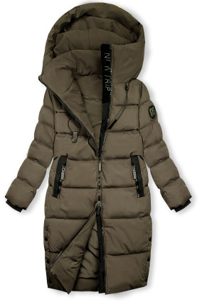 Damen-Winterjacke mit Kapuze FLURRY Dunkelbeige