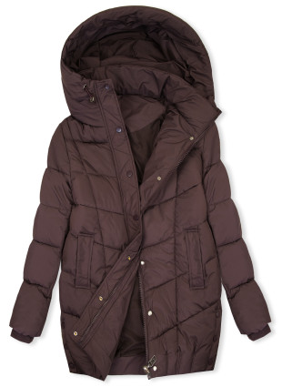 Steppjacke für den Winter Weinrot